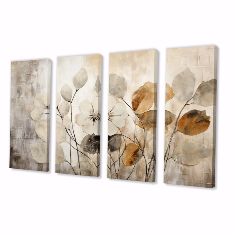 ( similar )( incomplete )Beige Botanical Impressions III \\\" Beige Botanical Impressions III \\\" 4 - Pieces