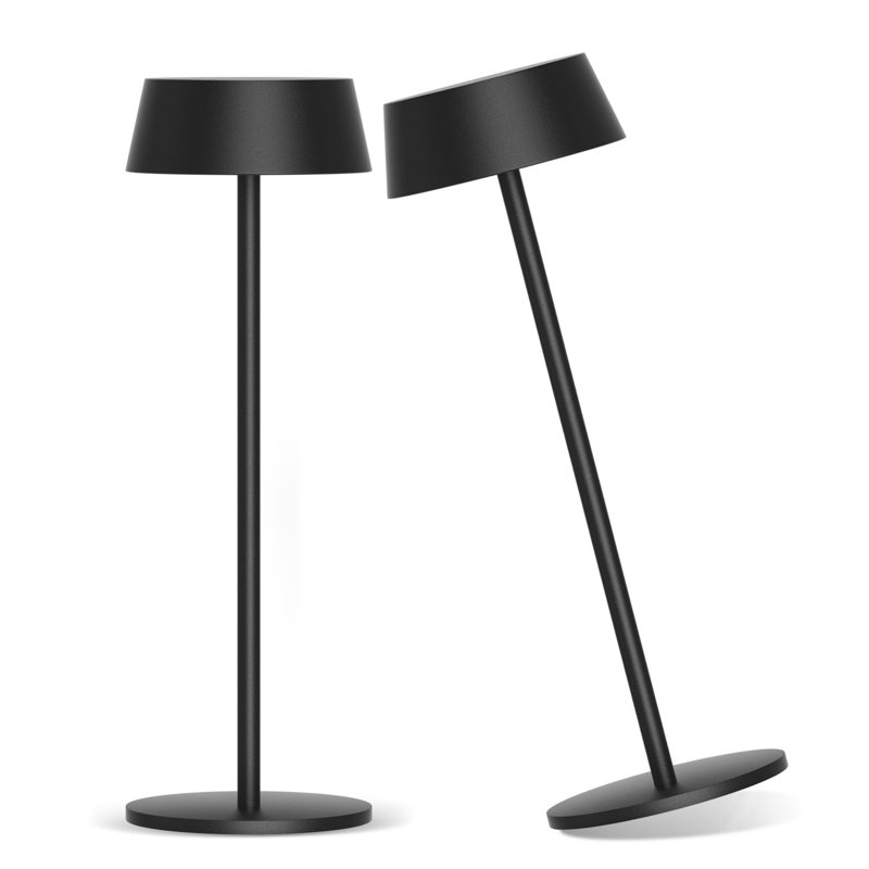 hebbronville 2-pack 3 colors cordless table lamp stepless dimming black rechargeable lamp modern desk lamp