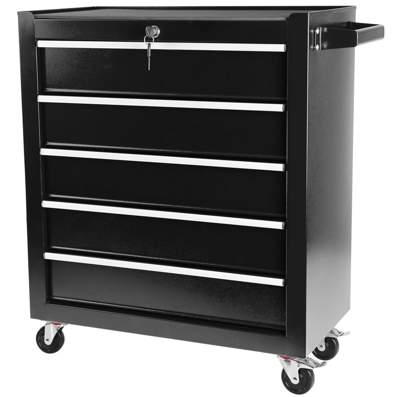 5 Drawers Rolling Tool Chest with Wheels, Portable Rolling Tool Box on Wheels