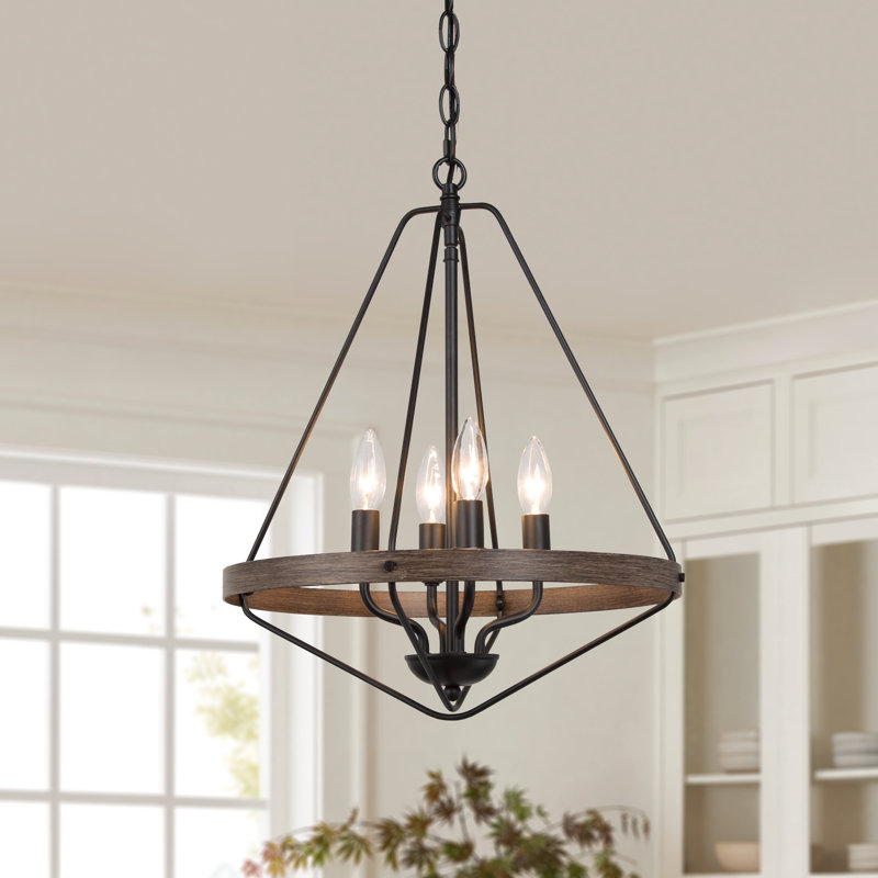 Burkhead 4-Light Lantern Geometric Chandelier