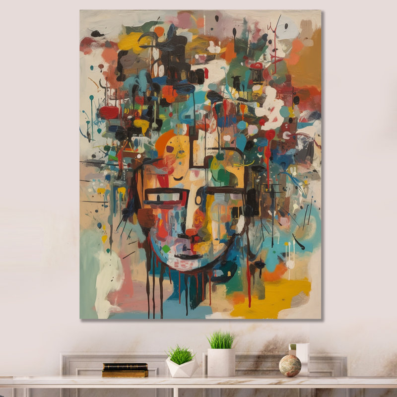 Abstract Face Portrait II - Abstract Liquid Ink Canvas Prints