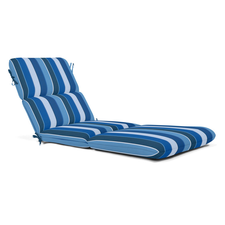 Atyanna Sunbrella 74" Striped Chaise Lounge Cushion