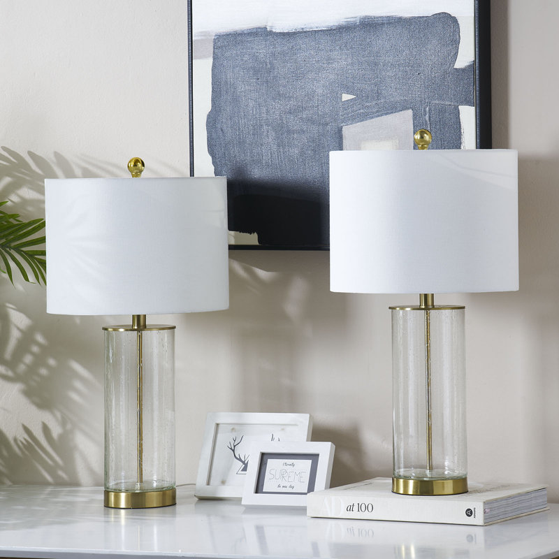 Similar)Brokk 23.75\" Metal Glass Table Lamp Set (Set of 2)