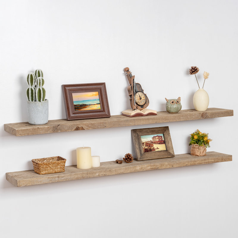 Ormar 2-Piece Reclaimed Wood Floating Shelves