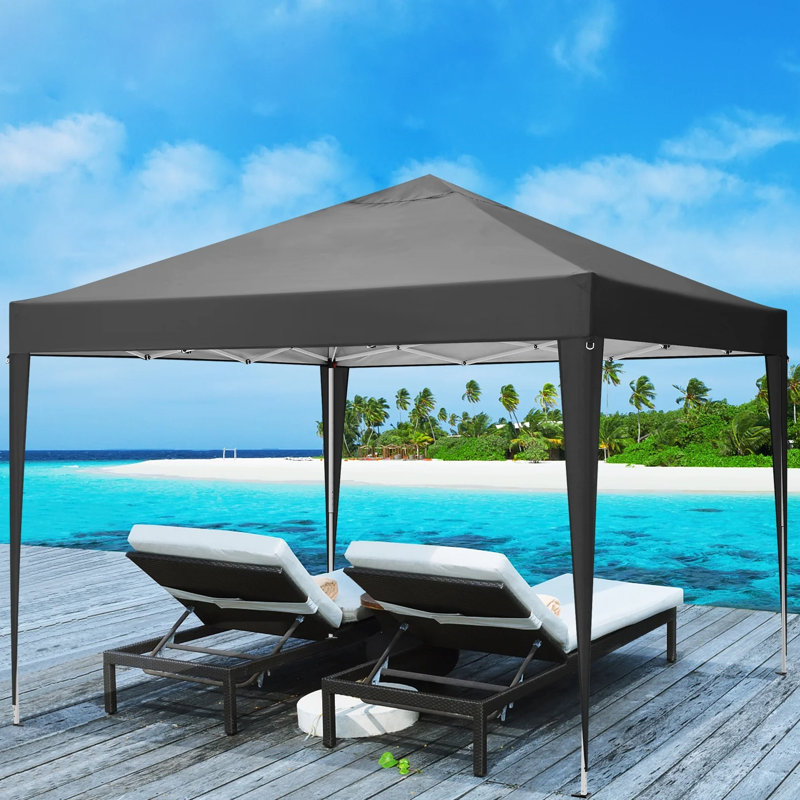 ( similar )10x10 Pop Up Canopy Tent Without Sidewall, UPF 50+ Waterproof Outdoor Canopy, Instant Tent Portable Canopies Gazebo for Commercial Sun Shade Party Backyard with 4 Sandbags