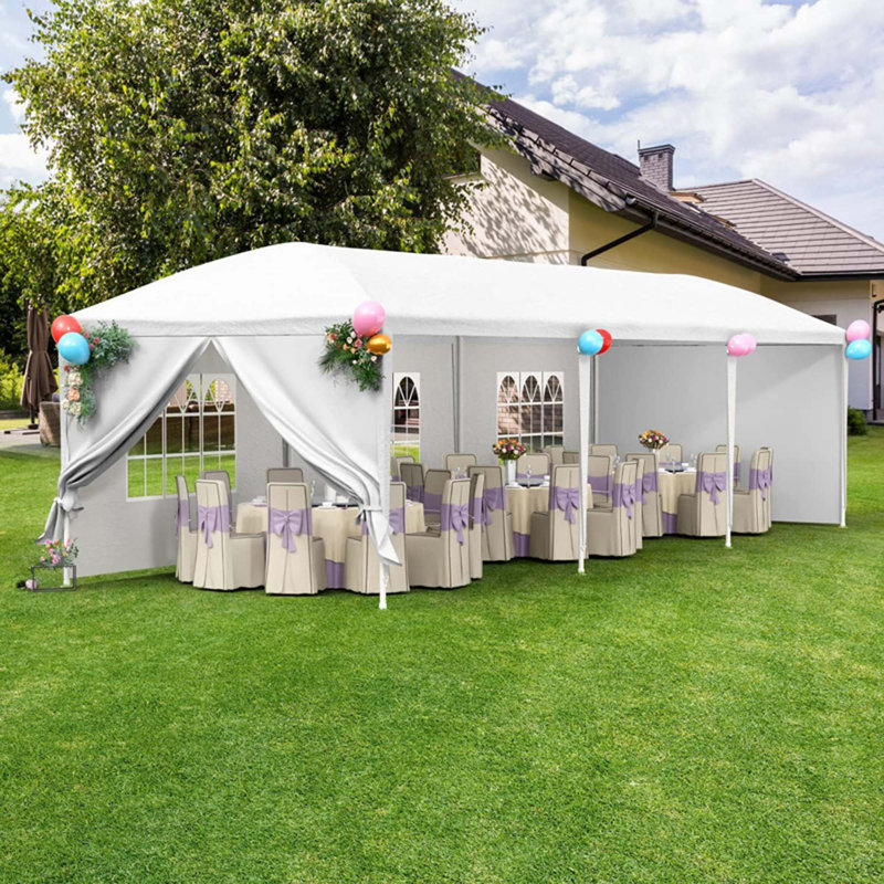 10x30' outdoor garden gazebo wedding party tent canopy marquee with 5 removable sidewalls
