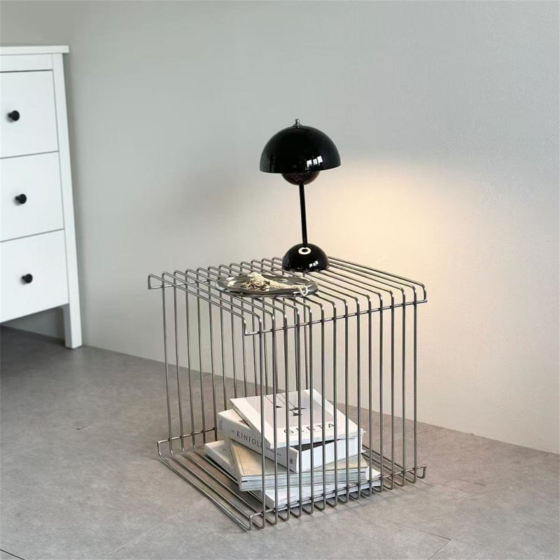 Simple Square Retro End Table Accent Table for Living Room