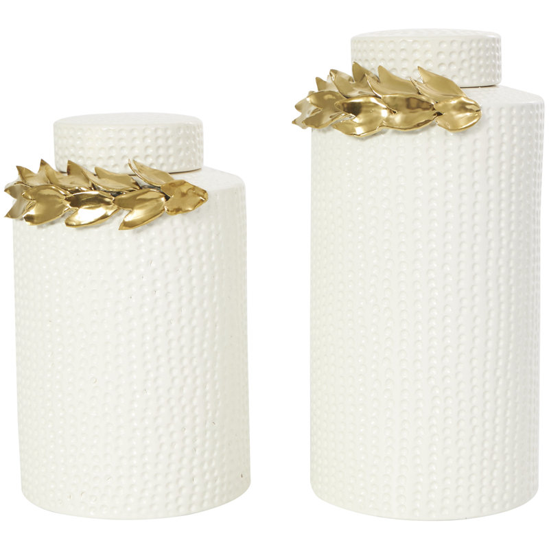 Ceramic Decorative Urns & Jars (Set of 2)