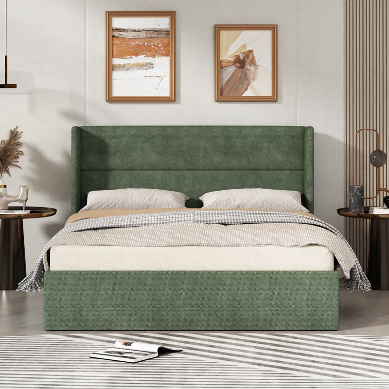 Gaillarde Hydraulic Lift Up Storage Upholstered Platform Bed