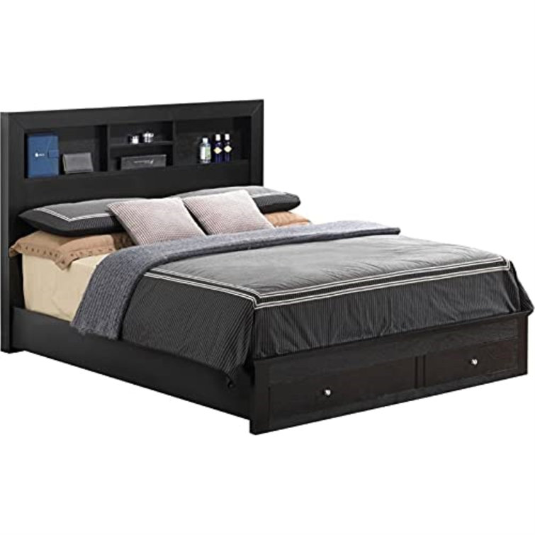 (Only headboard) (box 1 of 4) Lisbon Wood Platform Storage Bed