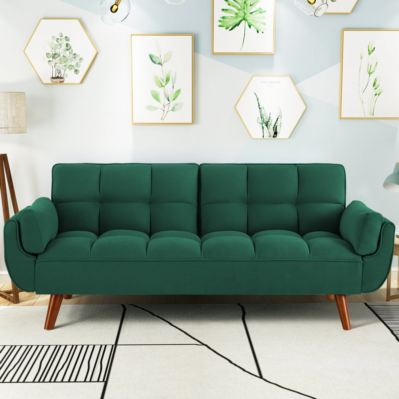 Kamaren Full 75.39" Futons Upholstered Convertible Sofa