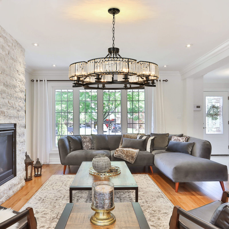 Espirit 10 - Light Dimmable Wagon Wheel Chandelier