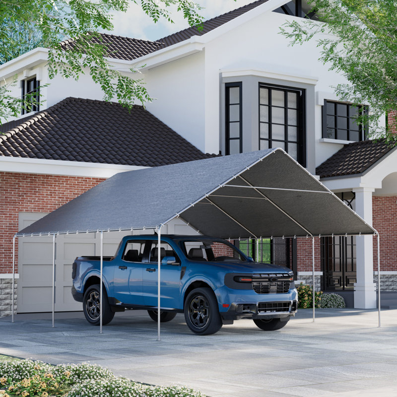 20 Ft. W x 20 Ft. D Carports, Waterproof & UV Protected Garage, Outdoor Canopy