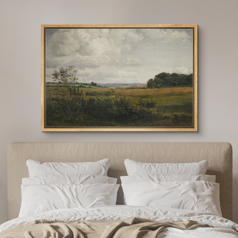 Vintage Rural Countryside Landscape Rustic Pictures Farmhouse Artwork Framed Canvas Print Wall Art