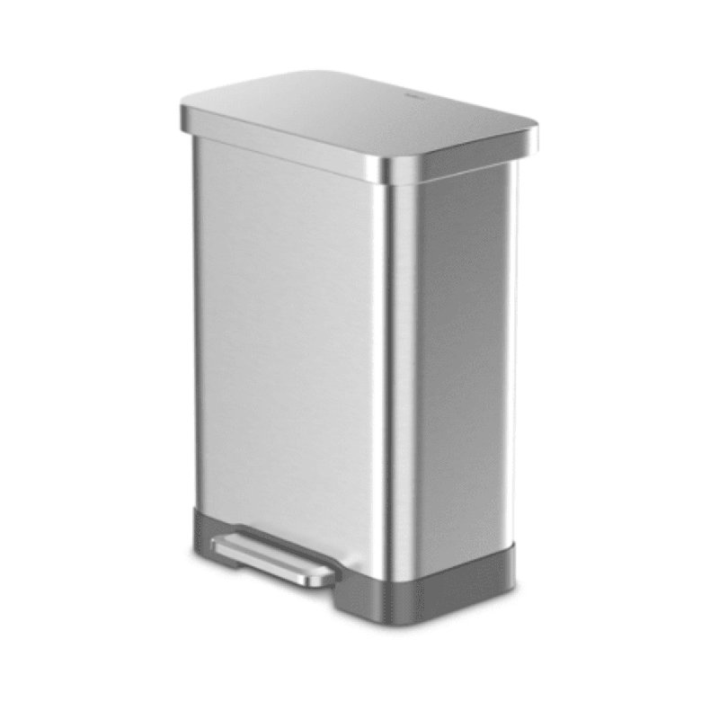 qualiazero 20 gallon stainless steel step on kitchen trash can