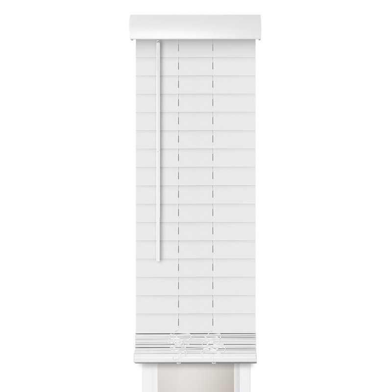 Cordless 2" Smooth Faux Wood Sidelight Single Blind, Smooth White