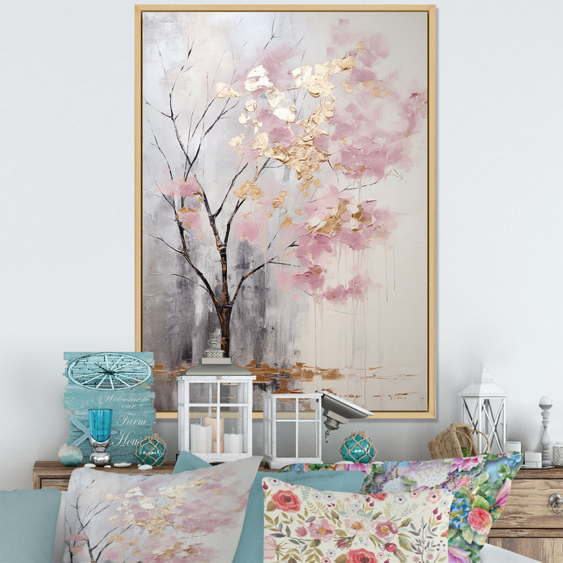 Blossom Tree Whispers Of Pink II - Tree Monochrome Wall Art