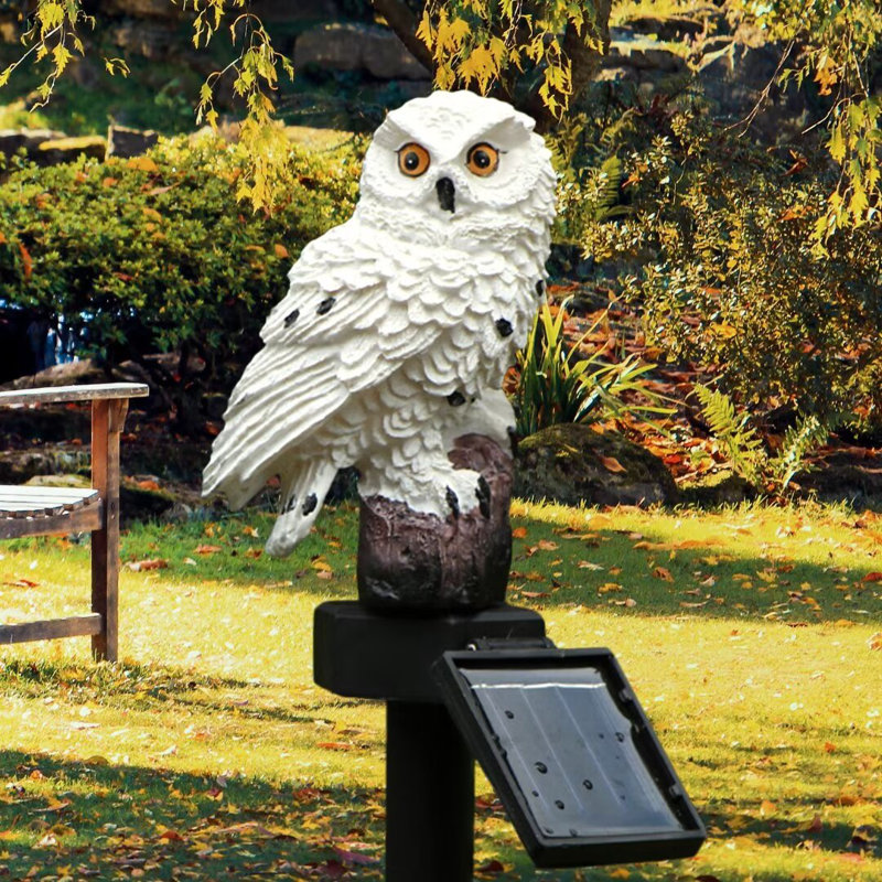 Solar Owl Light Integrated LED Resin Pathway Light Outdoor Waterproof