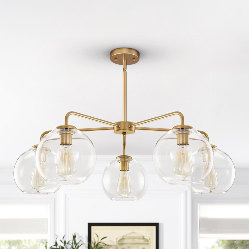 Similar)Royelle 5 - Light Sputnik Sphere Modern Glass Bubble Chandelier