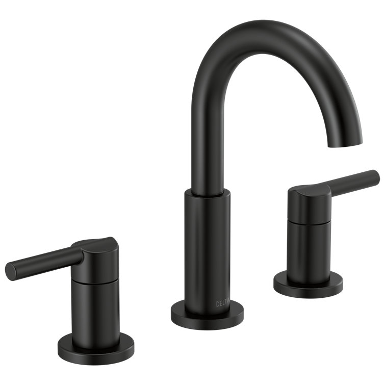 35749LF-BL Nicoli Widespread Bathroom Faucet 3 Hole, 2-handle Bathroom Sink Faucet with Drain Assembly
