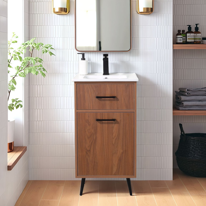 18'' Modern Freestanding Single Bathroom Vanity Set