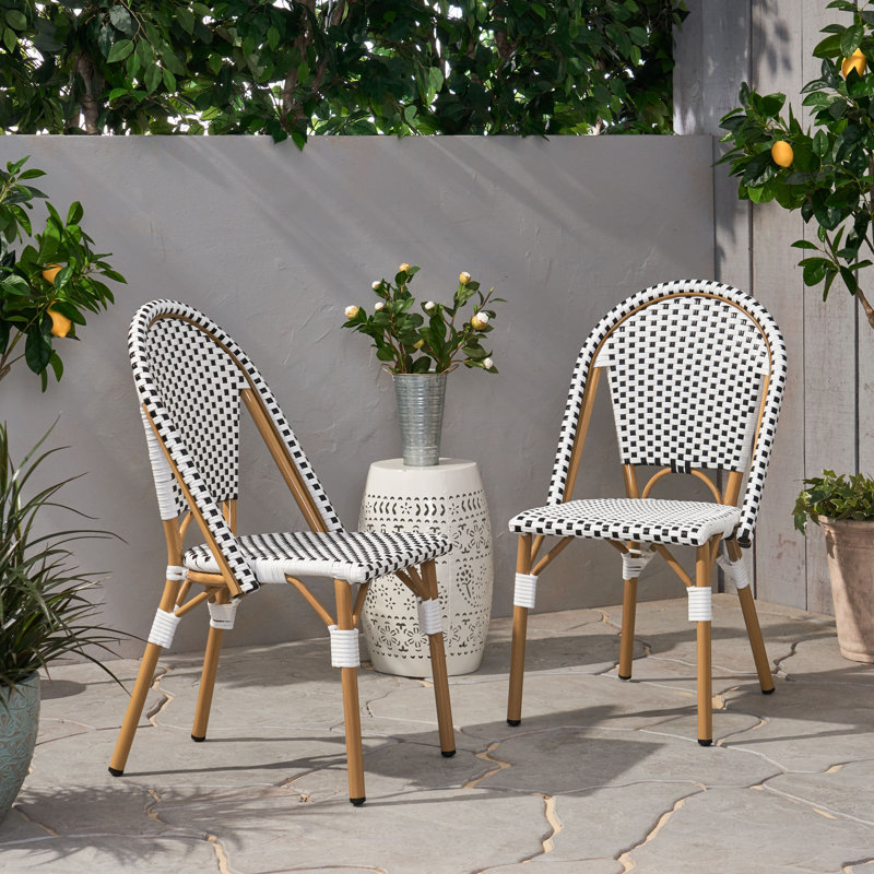 polyethylene (pe) wicker wicker outdoor dining side chair