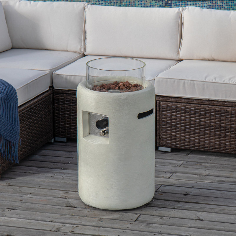 Cambrea Round Concrete Propane Smokeless Fire Column(similar to stock photo) 