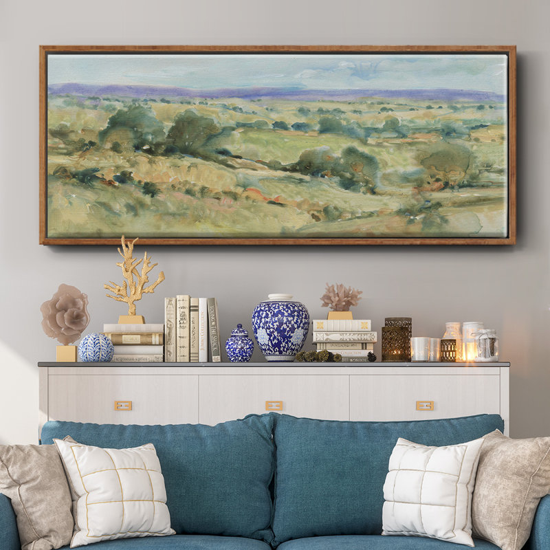 Soft Lavender Sky I- Framed Canvas