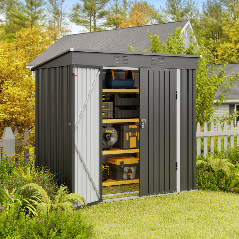 6 ft. W x 4 ft. D Vertical Storage Shed