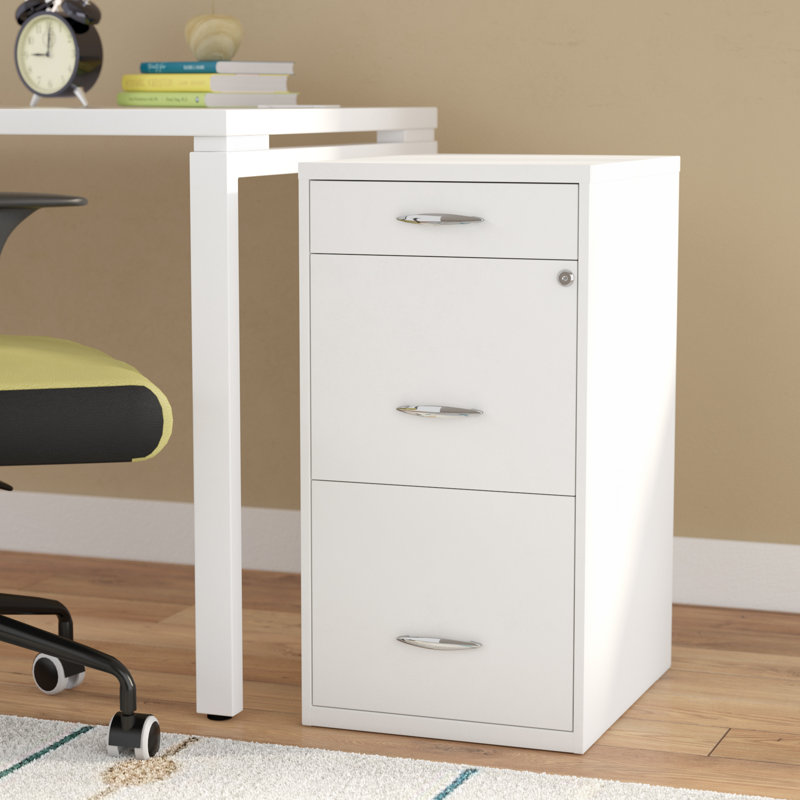 damaged 14.25'' Wide 3 -Drawer Steel File Cabinet