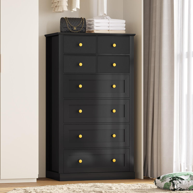 8 Drawers Tall Dresser For Bedroom, Tall Dressers And Chest Of Drawers, Vertical Chest Of Drawers Dresser For Bedroom
