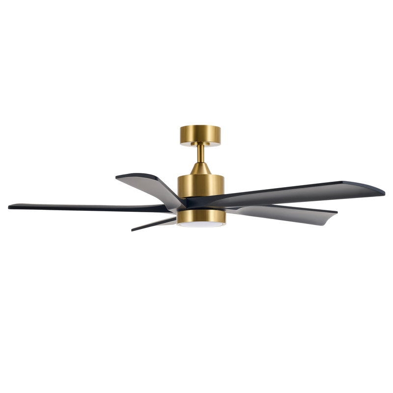 52" 5-Blade LED Ceiling Fan with Dimmable Light and Remote