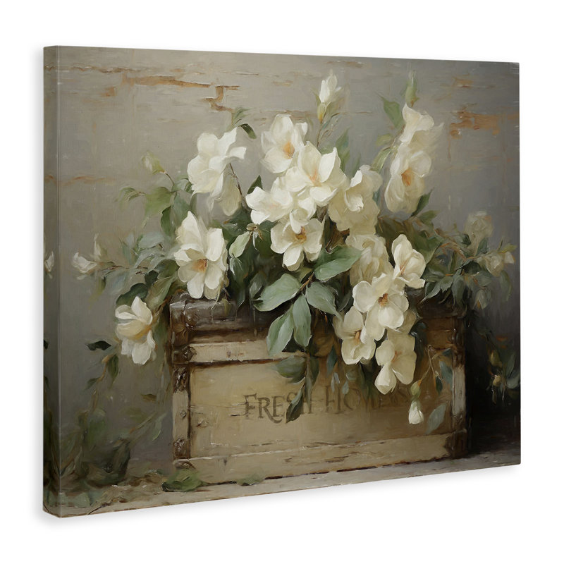 Fresh Rustic Flowers Canvas Wall Art by Ramona Murdock