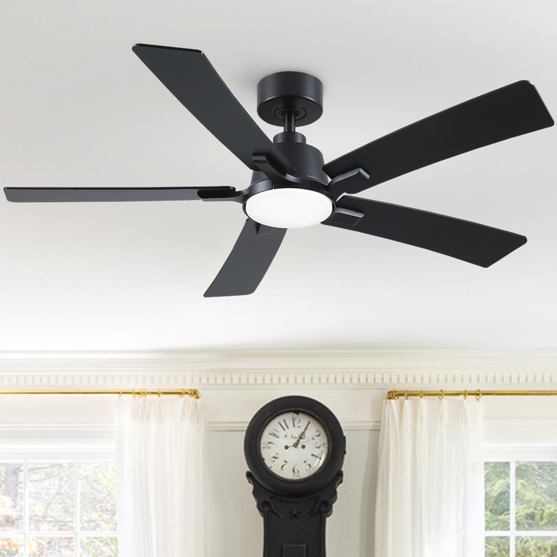 Modern 46"/52" Ceiling Fan with LED Light, 5 Reversible Plywood Blades, Remote Control and 3 Color Temperatures
