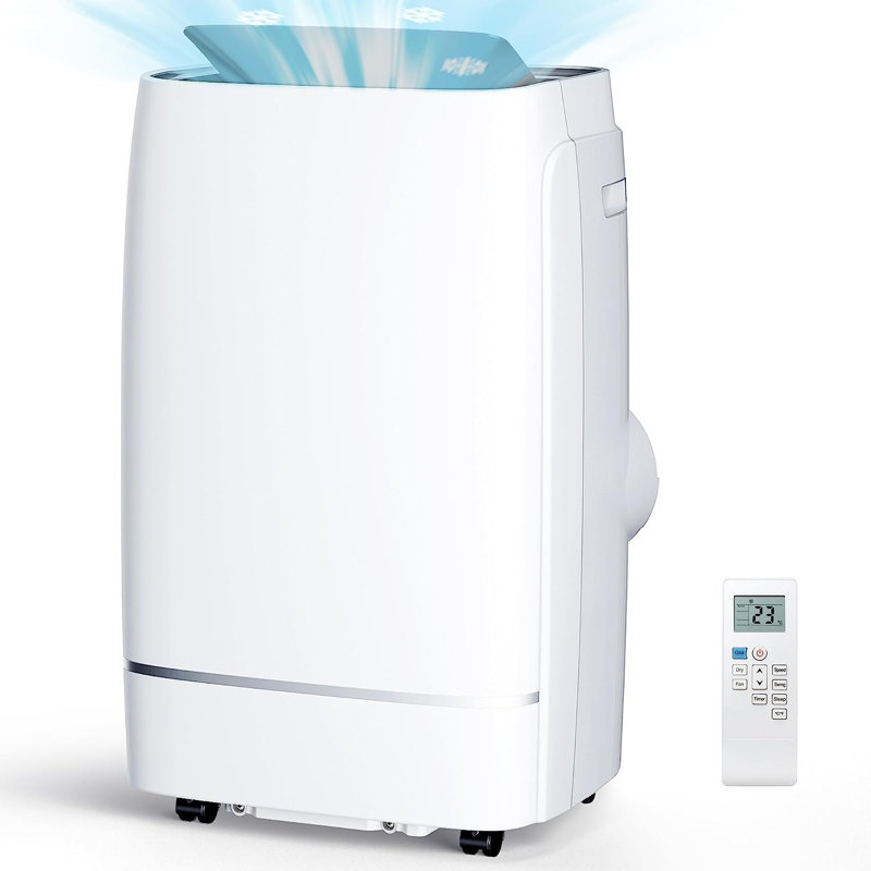 Similar)12000 BTU Portable Air Conditioner with Dehumidifier & Fan, 3 Fan Speeds,24H Timer, Remote,Automatic Defrosting