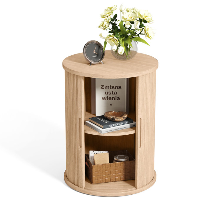 Leathia Fluted Round End Tables