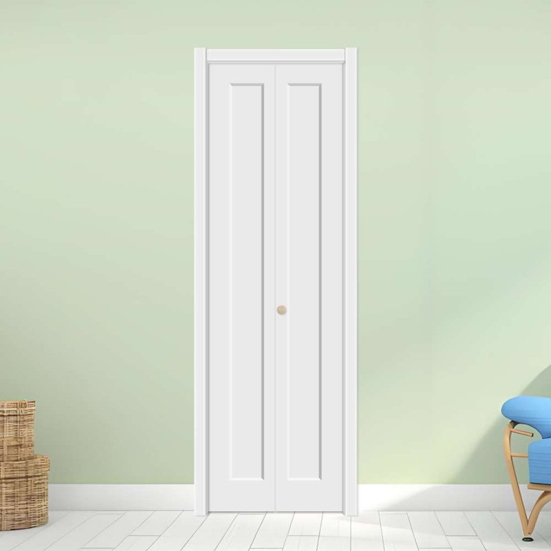 Primed 1-panel Shaker Style Hollow Core Bi-fold Door