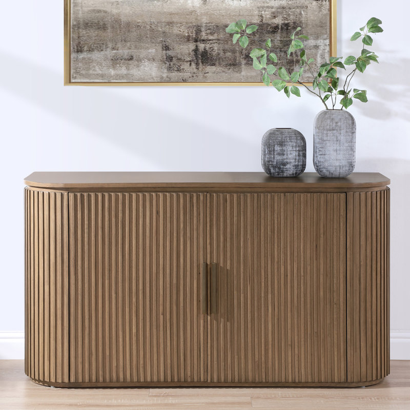 Fiammetta 60'' Wide Oak Wood Sideboard, Storage Server