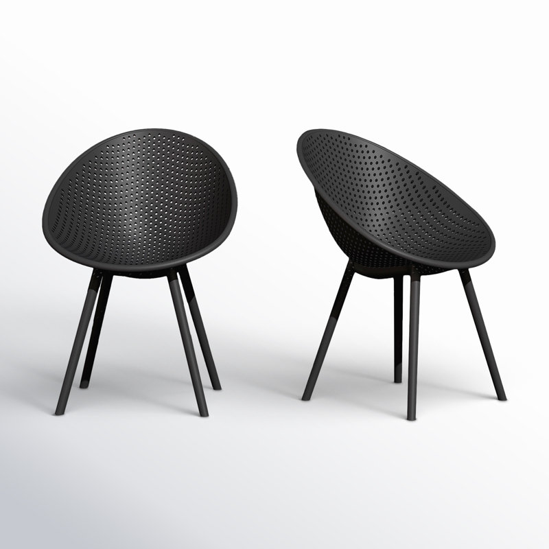 Norna 2pk Plastic Outdoor Dining Side Chair