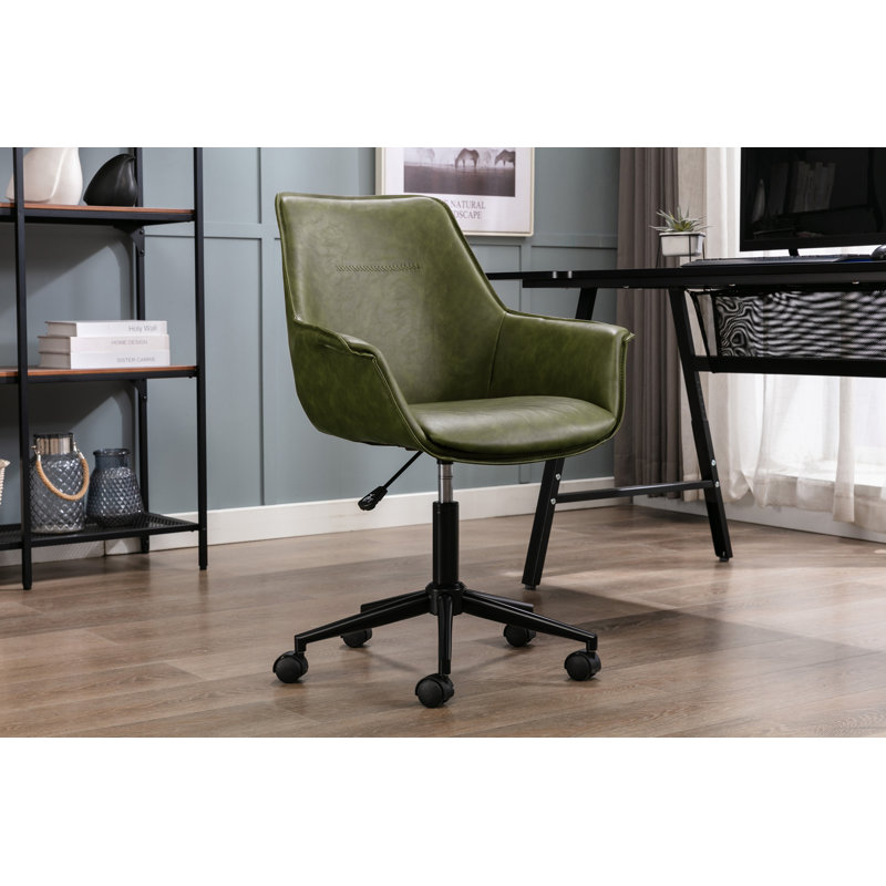 Banski Faux Leather Office Chair with Metal Base