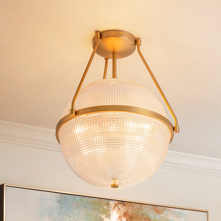 *incomplete* Neven Glass Semi Flush Mount