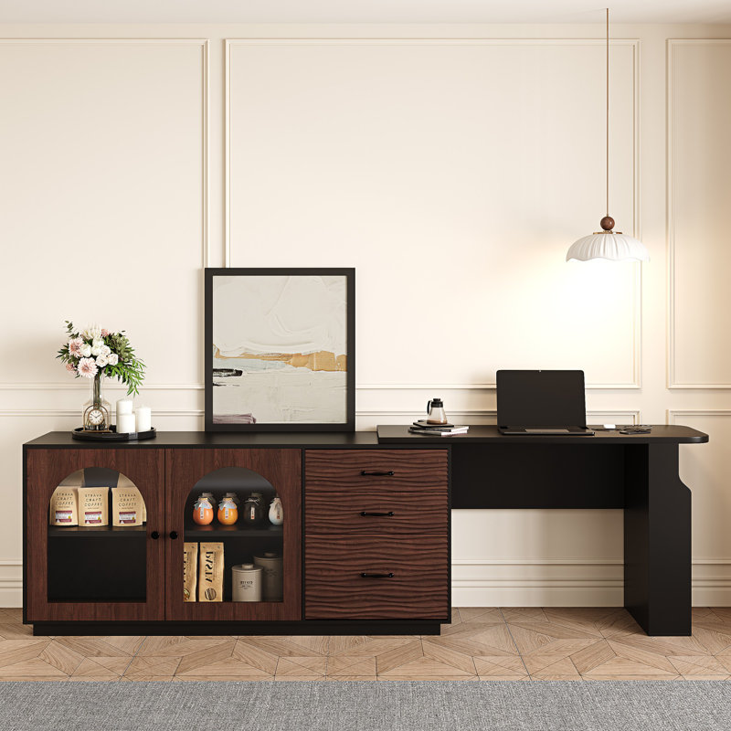(INCOMPLETE) Calvers Expandable Dresser Desk Combo with Drawers for Storage