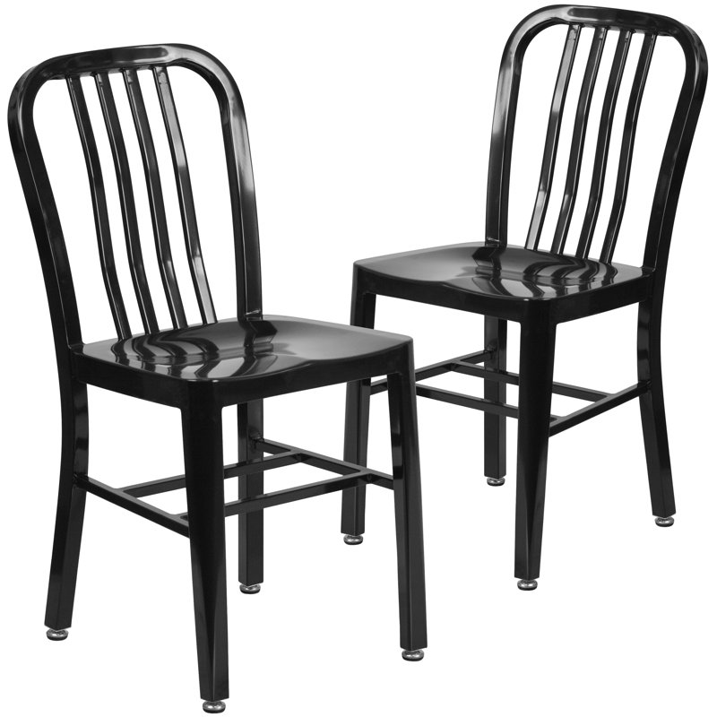 similar to stock photo Akins Indoor/Outdoor Commercial Grade Metal Modern Dining Chairs by Flash Furniture 