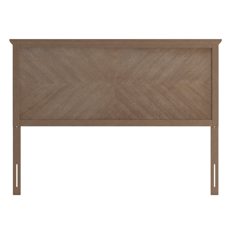 Culbert Herring Bone Solid Wood Adjustable Headboard for Universal Metal Bed Frame