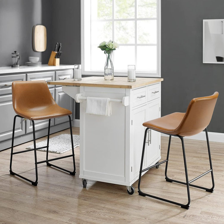 Julienn bar Stools with Back, Coutner Height Barstools for kitchen Island (Set of 2)