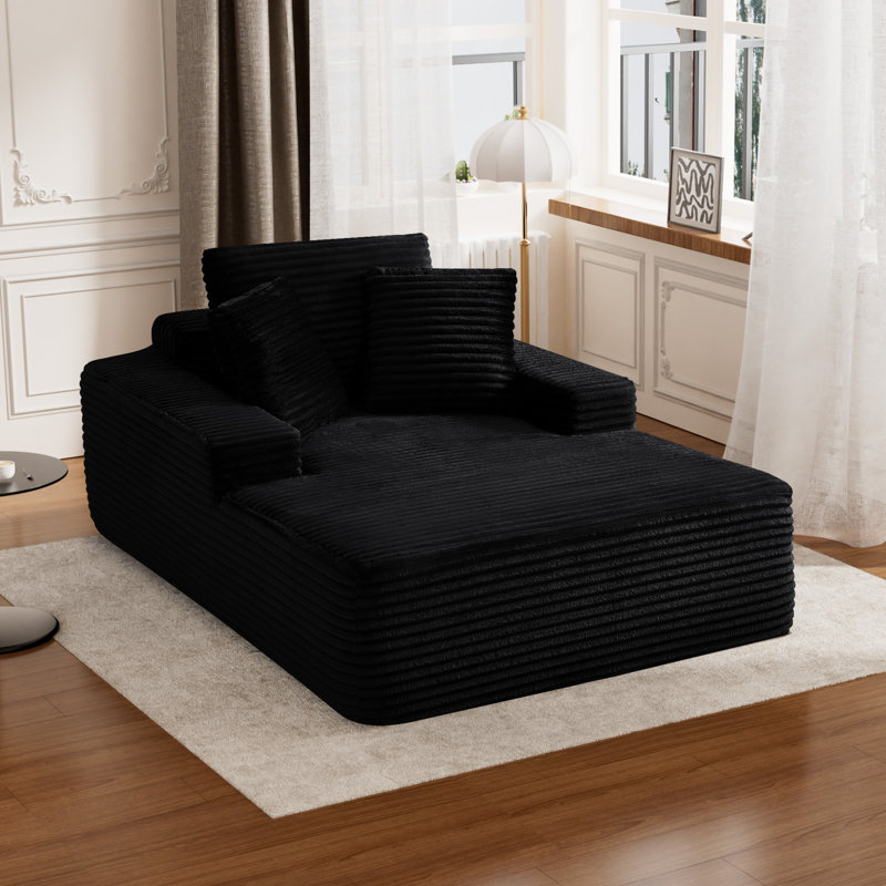 similar to product50'' Faux Fur Large Bean Bag Chair Oversized Boneless Chaise Lounge Chair Indoor with Pillows