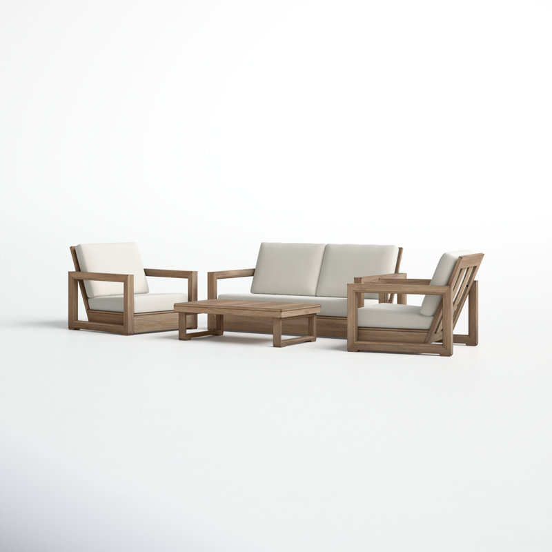 incomplete Donnie 4 Piece Sofa Seating Group with Cushions