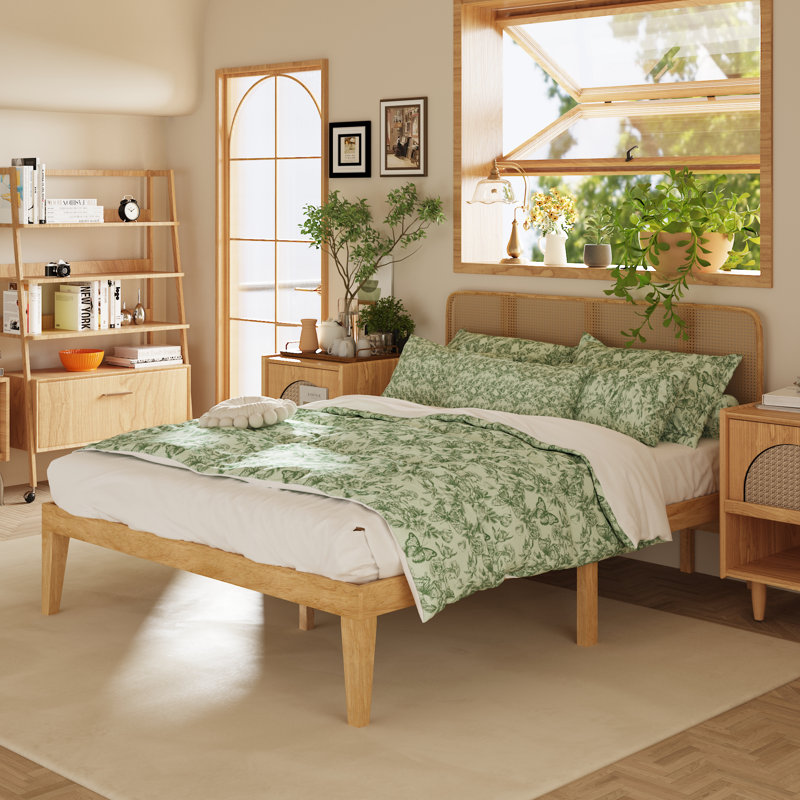 Incomplete Low Profile Platform Bed With Rustic Style