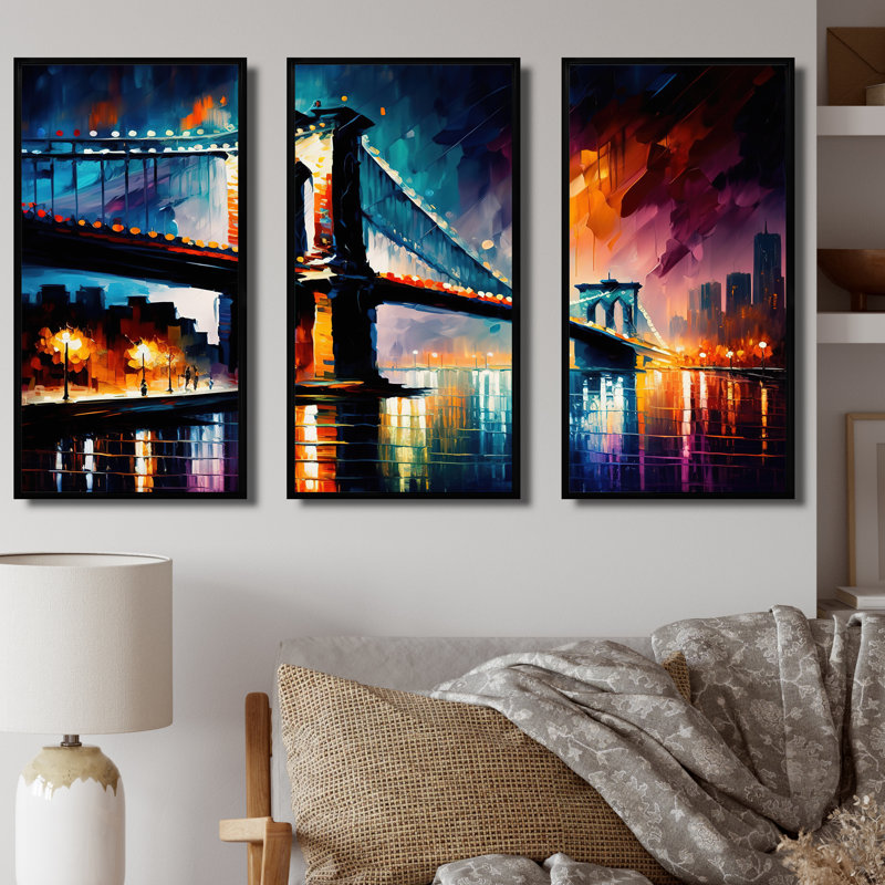 Incomplete Colorful Brooklyn Bridge \" Colorful Brooklyn Bridge \" 3 - Pieces