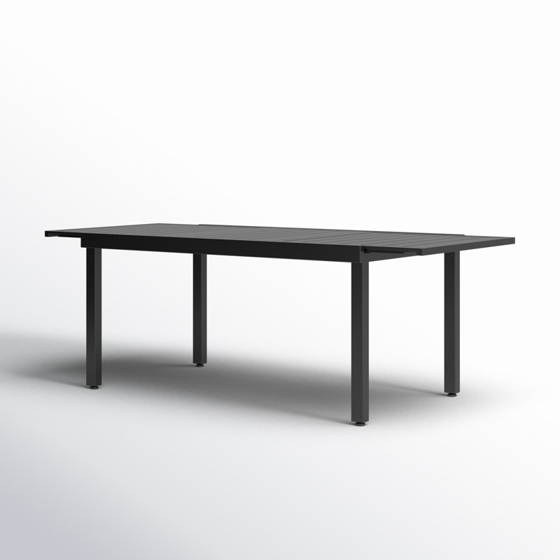 (Incomplete) Alyah Extendable Rectangular Steel Outdoor Dining Table